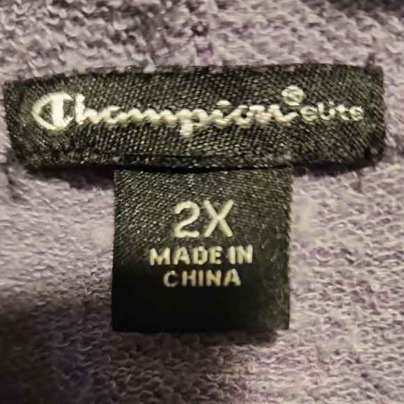 Champion Purple Hooded Sweatshirt - Picture 2 of 5